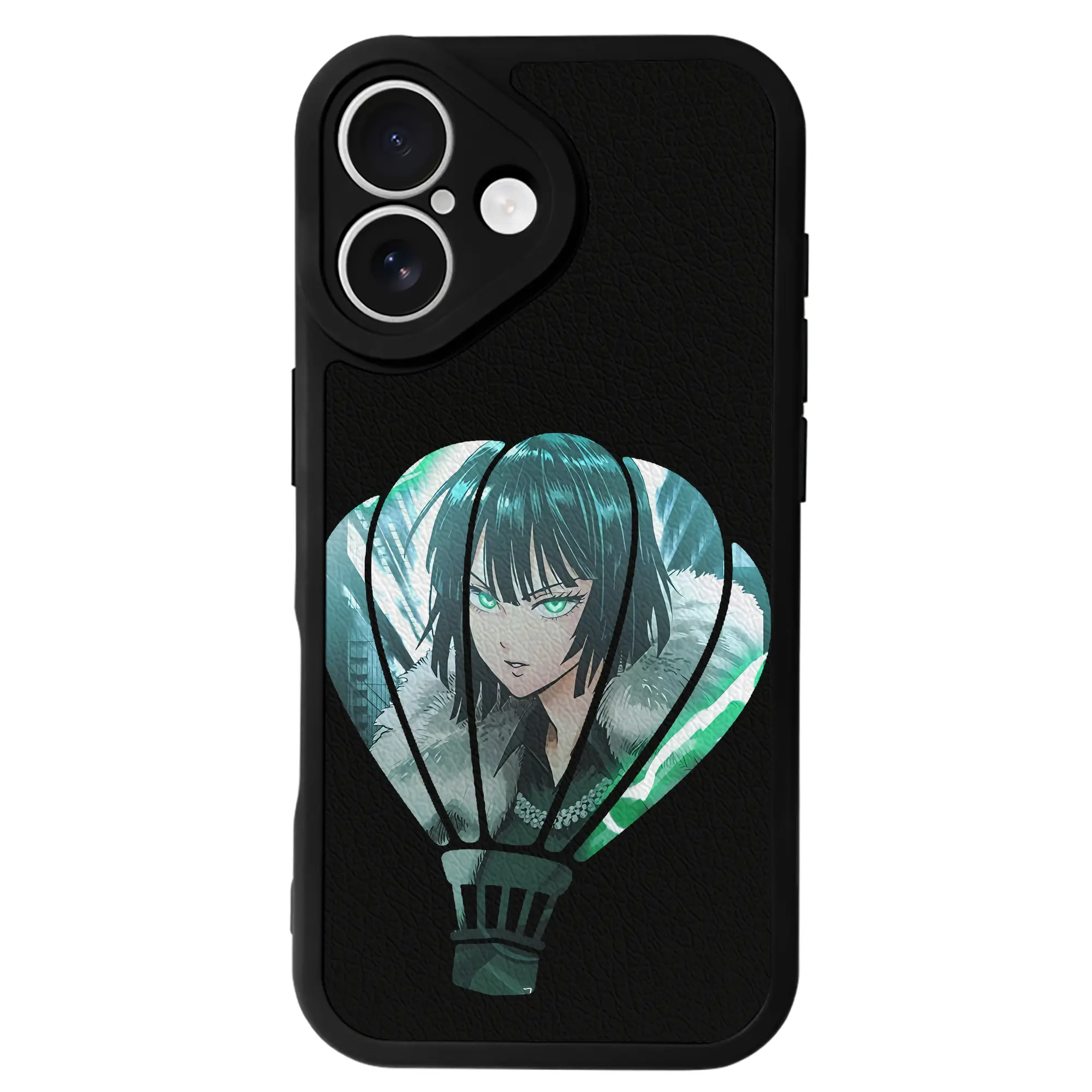 ワンパンマン グッズ 地獄のフブキ - IPhone 16シリーズ対応 ・ シリコンスマホケース ・ レザー調 ・ 高精度フィット ・ 耐衝撃 ・ ワイヤレス充電対応 ・ 精密カット